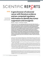 A gene browser of colorectal cancer with literature evidence and pre-computed regulatory information to identify key tumor suppressors and oncogenes