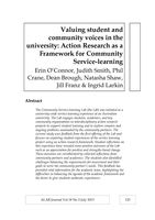 Valuing student and community voices in the university: action research as a framework for community service-learning