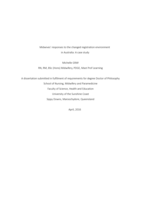 Midwives’ responses to the changed registration environment in Australia: A case study