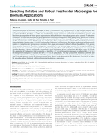 Selecting Reliable and Robust Freshwater Macroalgae for Biomass Applications