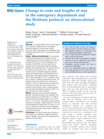 Change to costs and lengths of stay in the emergency department and the Brisbane protocol: An observational study