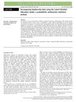 Decomposing biodiversity data using the Latent Dirichlet Allocation model, a probabilistic multivariate statistical method