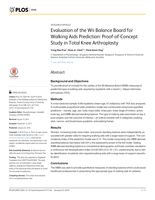 Evaluation of the Wii balance board for walking aids prediction: Proof-of-concept study in total knee arthroplasty