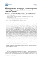 Characterisation of hydrological response to rainfall at multi spatio-temporal scales in savannas of semi-arid Australia