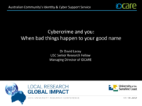 Cybercrime and you: When bad things happen to your good name