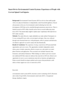 Smart-device environmental control systems: experiences of people with cervical spinal cord injuries