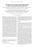 Attenuation of UV-B exposure-induced inflammation by abalone hypobranchial gland and gill extracts