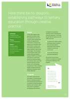 Here there be no dragons: establishing pathways to tertiary education through creative practice
