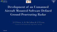 Development of an Unmanned Aircraft Mounted Software Defined Ground Penetrating Radar
