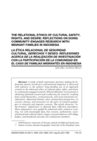La ética relacional de seguridad cultural, derechos y deseo: reflexiones acerca de la realización de investigación con la participación de la comunidad en el caso de familias migrantes en Indonesia [The Relational Ethics of Cultural Safety, Rights, and Desire: Reflections on Doing Community-Engaged Research with Migrant Families in Indonesia]