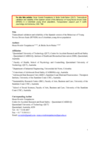 Transcultural validation and reliability of the Spanish version of the Behaviour of Young Novice Drivers Scale (BYNDS) in a Colombian young driver population