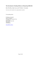 The determinants of banking efficiency in Hong Kong 2004-2014