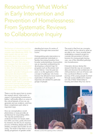 Researching 'what works' in early intervention and prevention of homelessness: from systematic reviews to collaborative inquiry