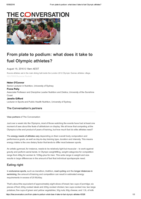 From plate to podium: what does it take to fuel Olympic athletes?