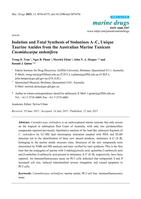 Isolation and total synthesis of stolonines A-C, unique taurine amides from the Australian marine tunicate Cnemidocarpa stolonifera