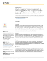 What's in a game? A systems approach to enhancing performance analysis in football
