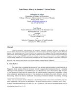Long memory behavior in Singapore's tourism market