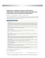 Psychometric viability of measures of functional performance commonly used for people with dementia: a systematic review of measurement properties