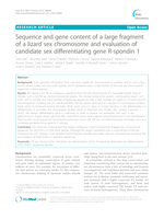 Sequence and gene content of a large fragment of a lizard sex chromosome and evaluation of candidate sex differentiating gene R-spondin 1