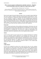 Driver stress in response to infrastructure and other road users: Simulator research informing an innovative approach to improving road safety