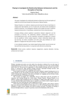 Playing to Investigate the Relationship Between Achievement and the Perception of learning