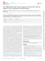 First high-quality draft genome sequence of Pasteurella multocida sequence type 128 isolated from infected bone