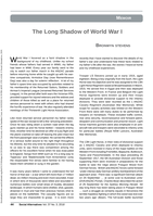 The Long Shadow of World War I