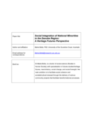 Social Integration of National Minorities in the Danube Region: A Heritage Futures Perspective