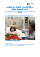 Acting for Health with Children: Final Report 2016