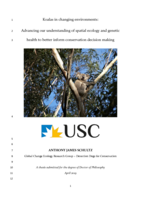 Koalas in changing environments: Advancing our understanding of spatial ecology and genetic health to better inform conservation decision making