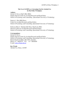 The use of AUDIT as a screening tool for use in the workplace