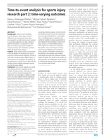 Time-to-event analysis for sports injury research part 2: time-varying outcomes