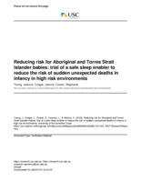 Reducing risk for Aboriginal and Torres Strait Islander babies: trial of a safe sleep enabler to reduce the risk of sudden unexpected deaths in infancy in high risk environments