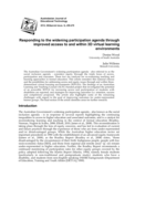 Responding to the widening participation agenda through improved access to and within 3D virtual learning environments