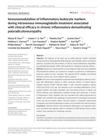 Immunomodulation of inflammatory leukocyte markers during intravenous immunoglobulin treatment associated with clinical efficacy in chronic inflammatory demyelinating polyradiculoneuropathy