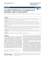 Circadian rhythmicity in emerging mood disorders: state or trait marker?