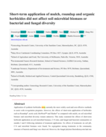 Short-term application of mulch, roundup and organic herbicides did not affect soil microbial biomass or bacterial and fungal diversity
