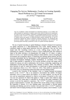 Engaging Pre-service Mathematics Teachers in Creating Spatially-based Problems in a 3D Virtual Environment: A CAVE2TM Experience