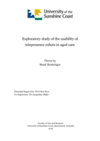 Exploratory study of the usability of telepresence robots in aged care