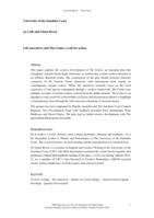 Life narratives and The Centre: a call for action