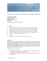 Endemic sexual violence and abuse: Contexts and dispositions
