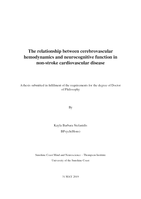 The relationship between cerebrovascular hemodynamics and neurocognitive function in non-stroke cardiovascular disease