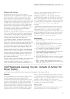iRAP Malaysia training course: decade of action for road safety