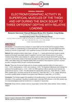 Electromyographic activity in superficial muscles of the thigh and hip during the back squat to three different depths with relative loading