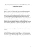 How does serious m-game technology encourage low-income households to perform socially-responsible behaviours?