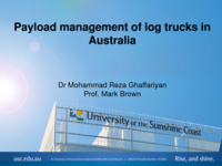 Payload management of log trucks in Australia