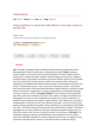 Using mindfulness to reduce the health effects of community reaction to aircraft noise