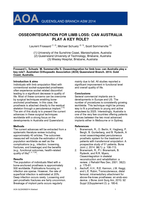 Osseointegration for limb loss: Can Australia play a key role?