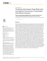 The relationship between sleep-wake cycle and cognitive functioning in young people with affective disorders