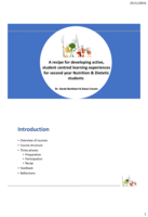 A recipe for developing active, student-centred learning experiences for second year Nutrition & Dietetic students
